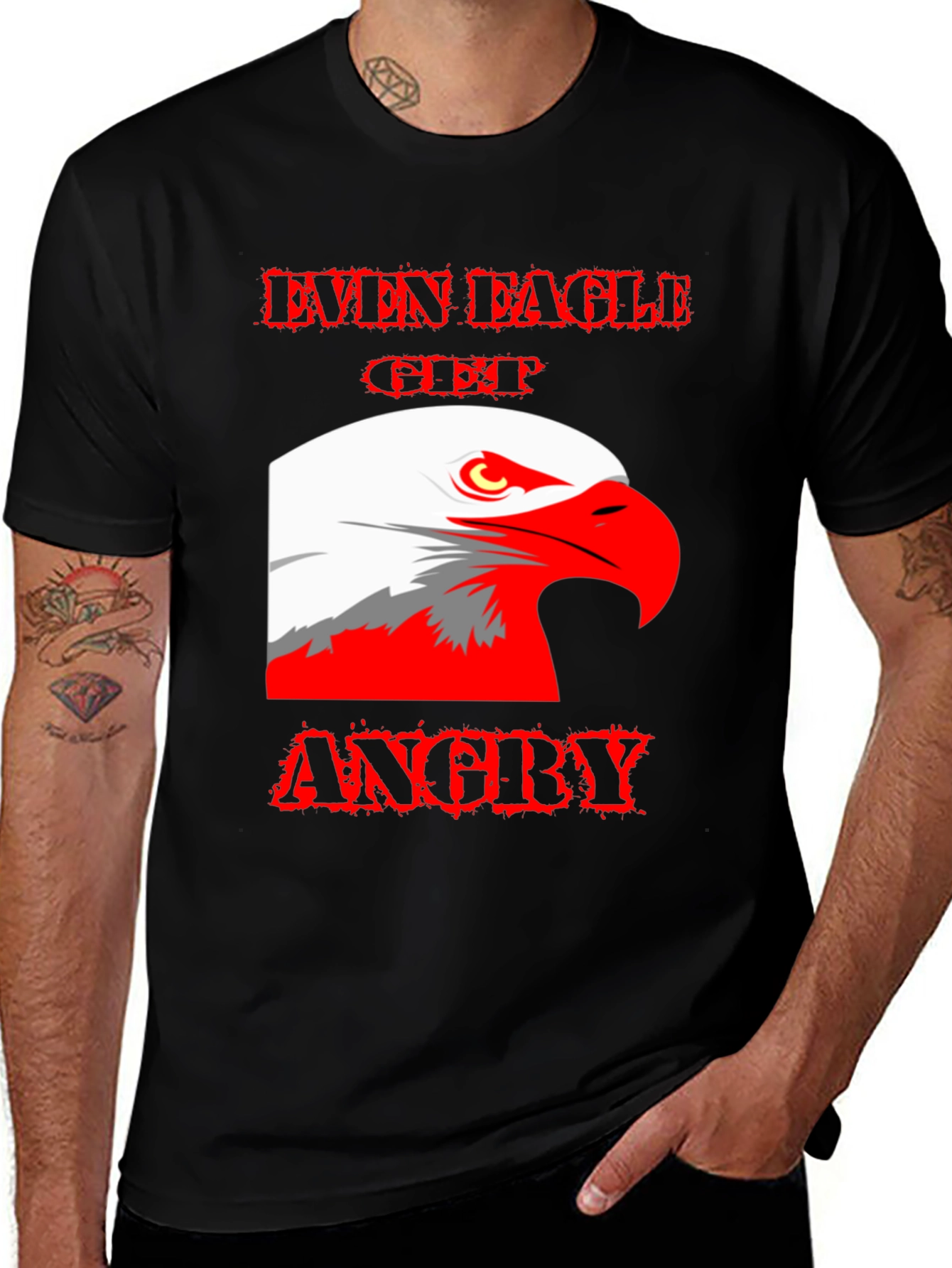 Even Eagle Get Angry Graphic T-Shirt