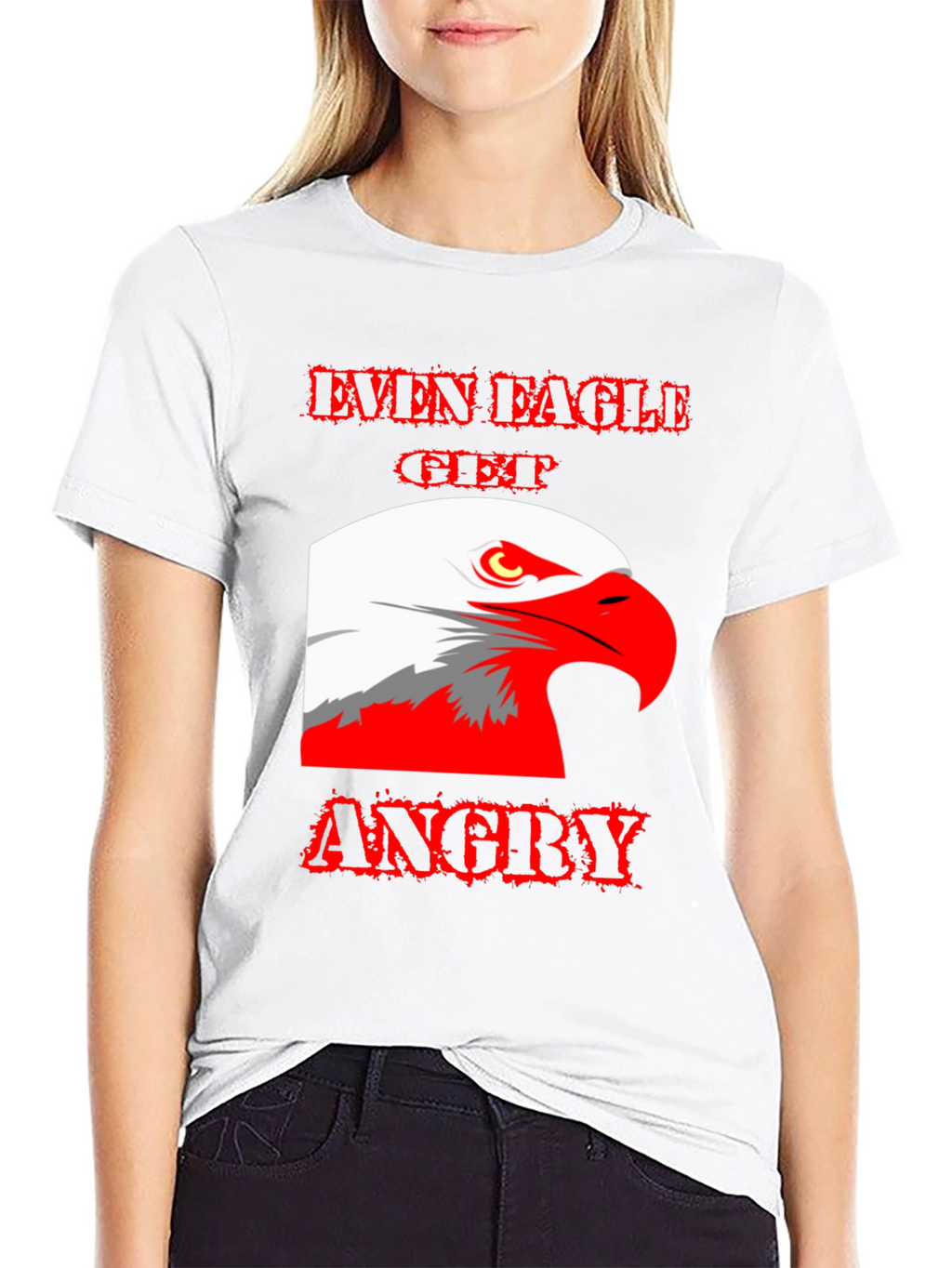 Even Eagle Get Angry Graphic T-Shirt