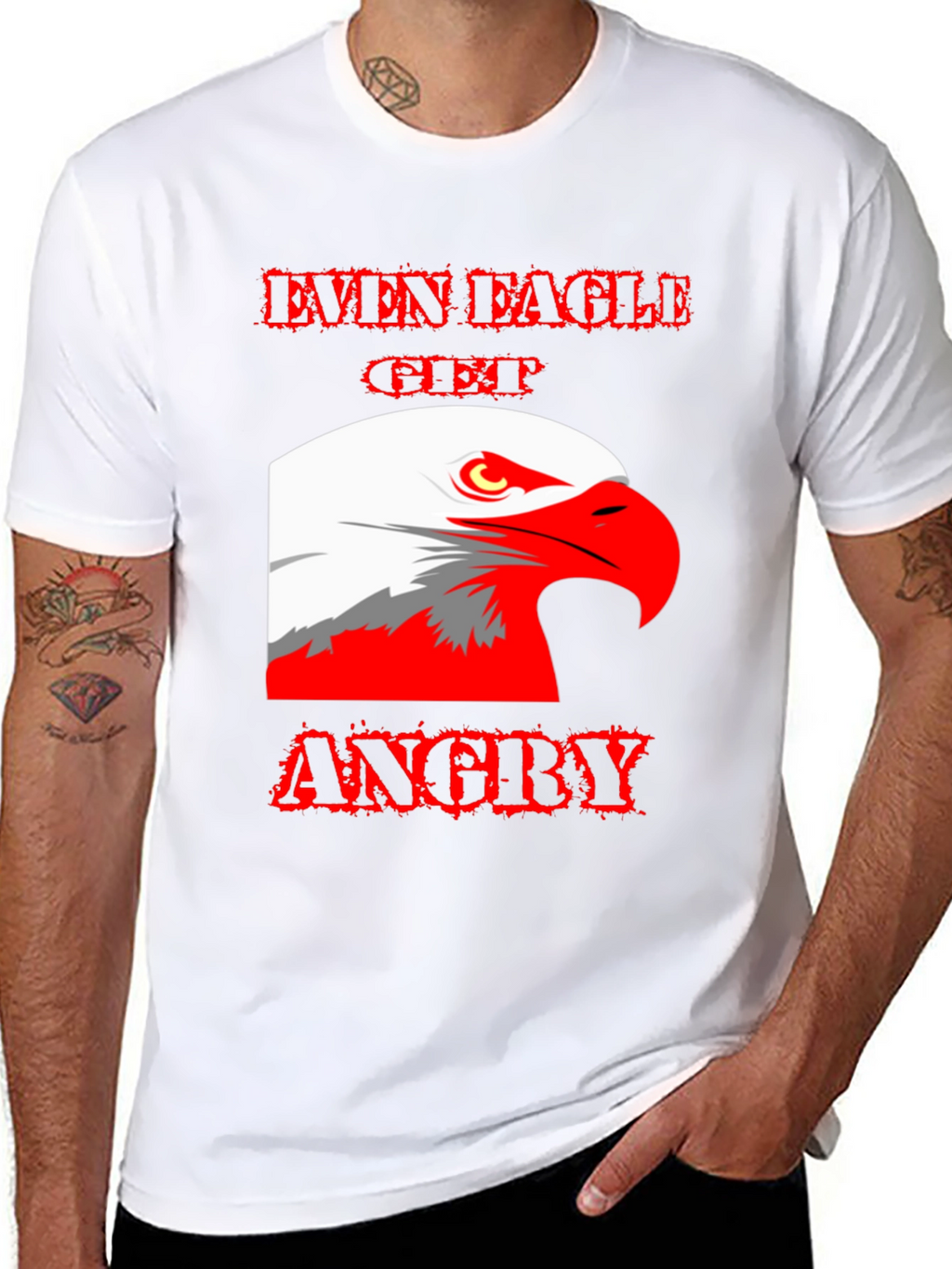Even Eagle Get Angry Graphic T-Shirt
