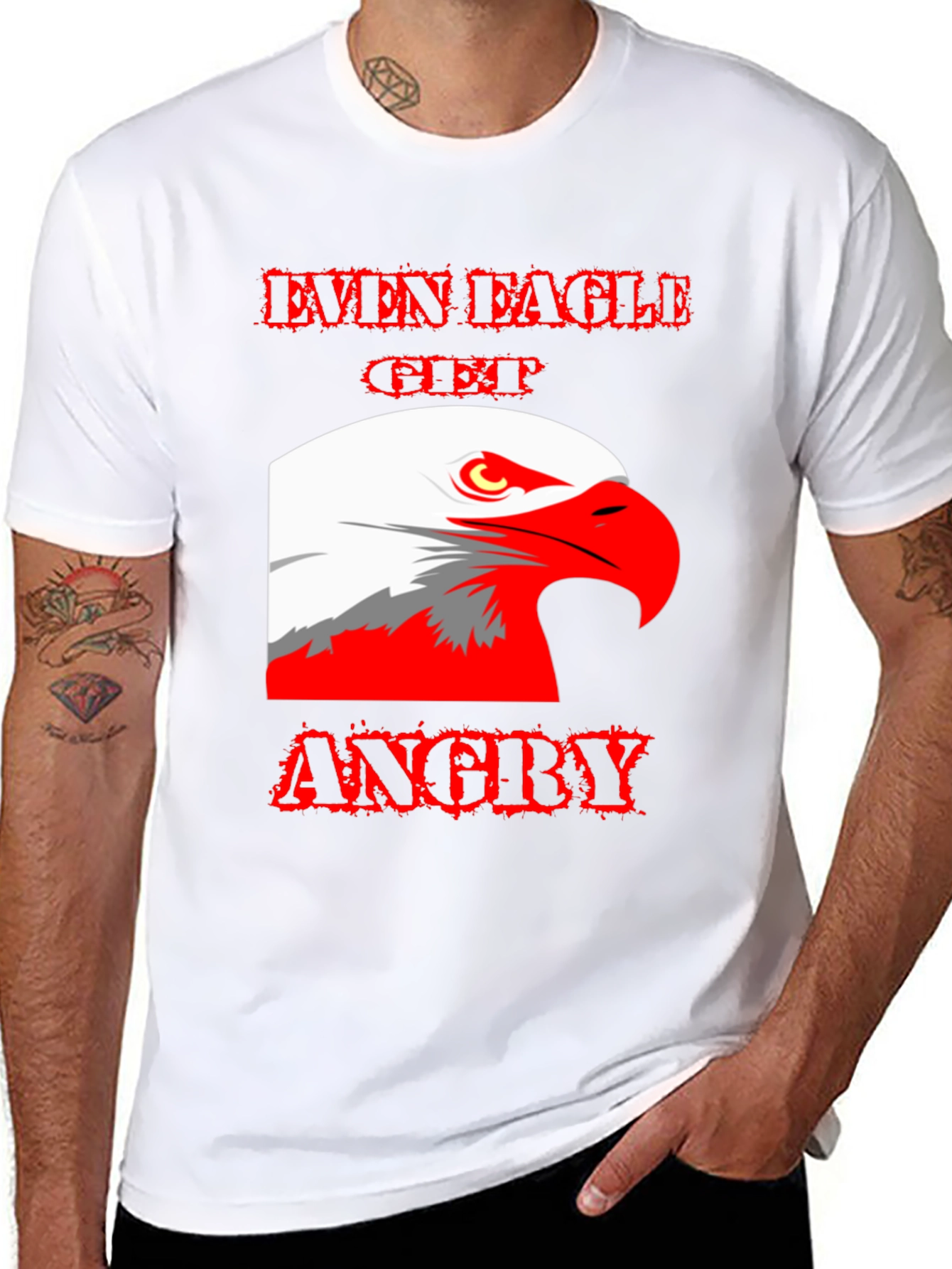 Even Eagle Get Angry Graphic T-Shirt