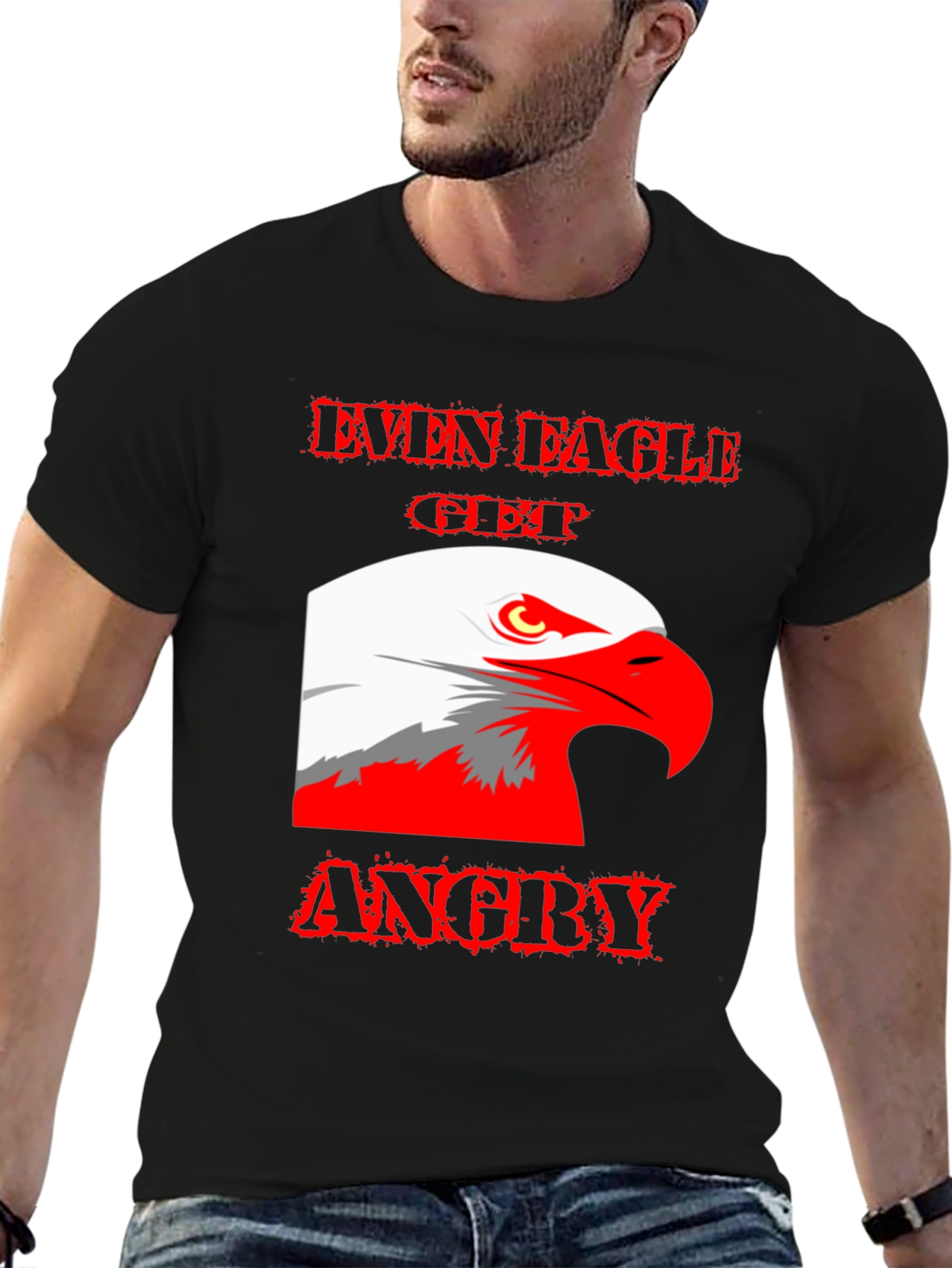 Even Eagle Get Angry Graphic T-Shirt