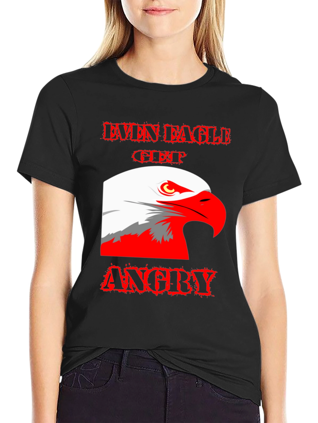 Even Eagle Get Angry Graphic T-Shirt