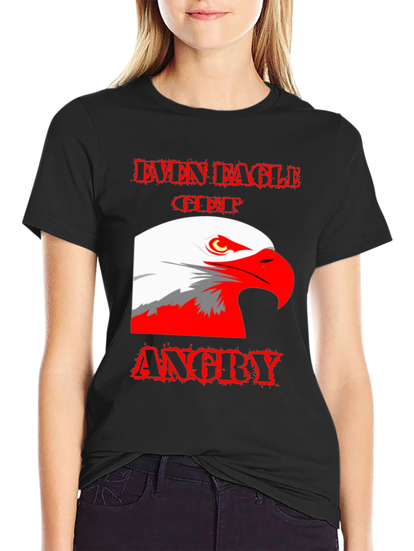 Even Eagle Get Angry Graphic T-Shirt