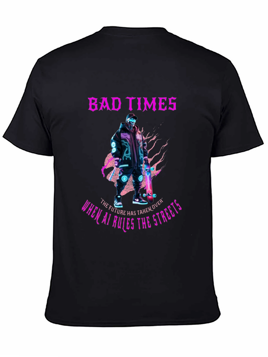 Cyberpunk AI T-Shirt - Bad Times Ahead