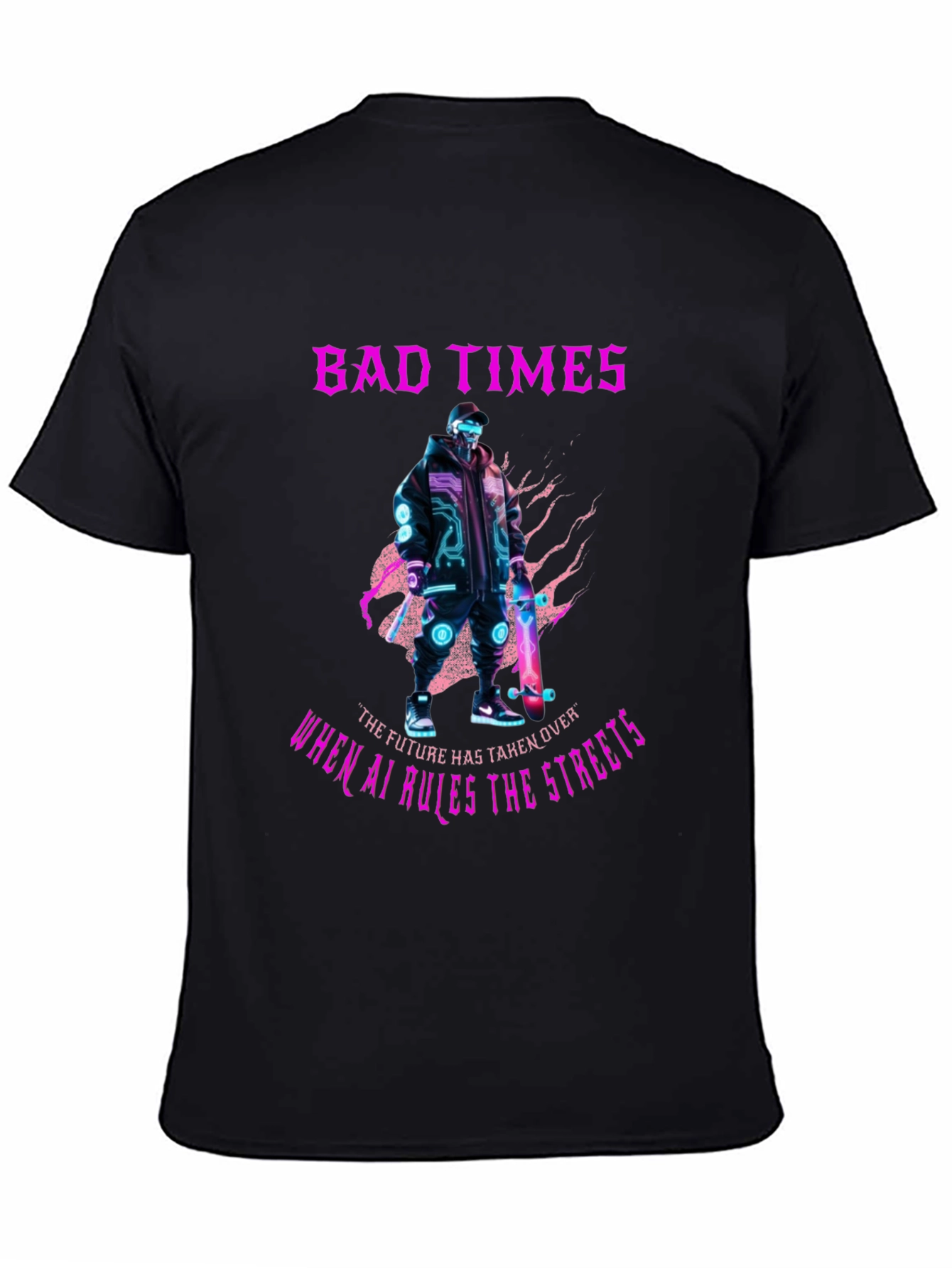 Cyberpunk AI T-Shirt - Bad Times Ahead