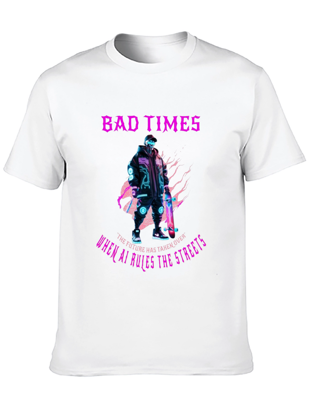 Cyberpunk AI T-Shirt - Bad Times Ahead