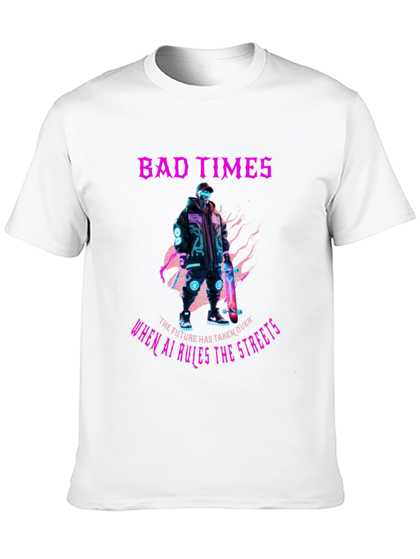 Cyberpunk AI T-Shirt - Bad Times Ahead