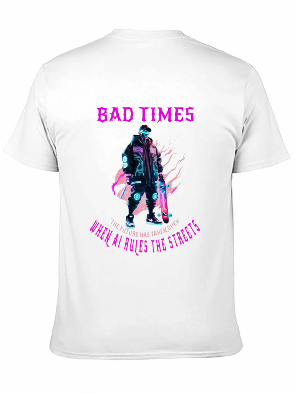 Cyberpunk AI T-Shirt - Bad Times Ahead