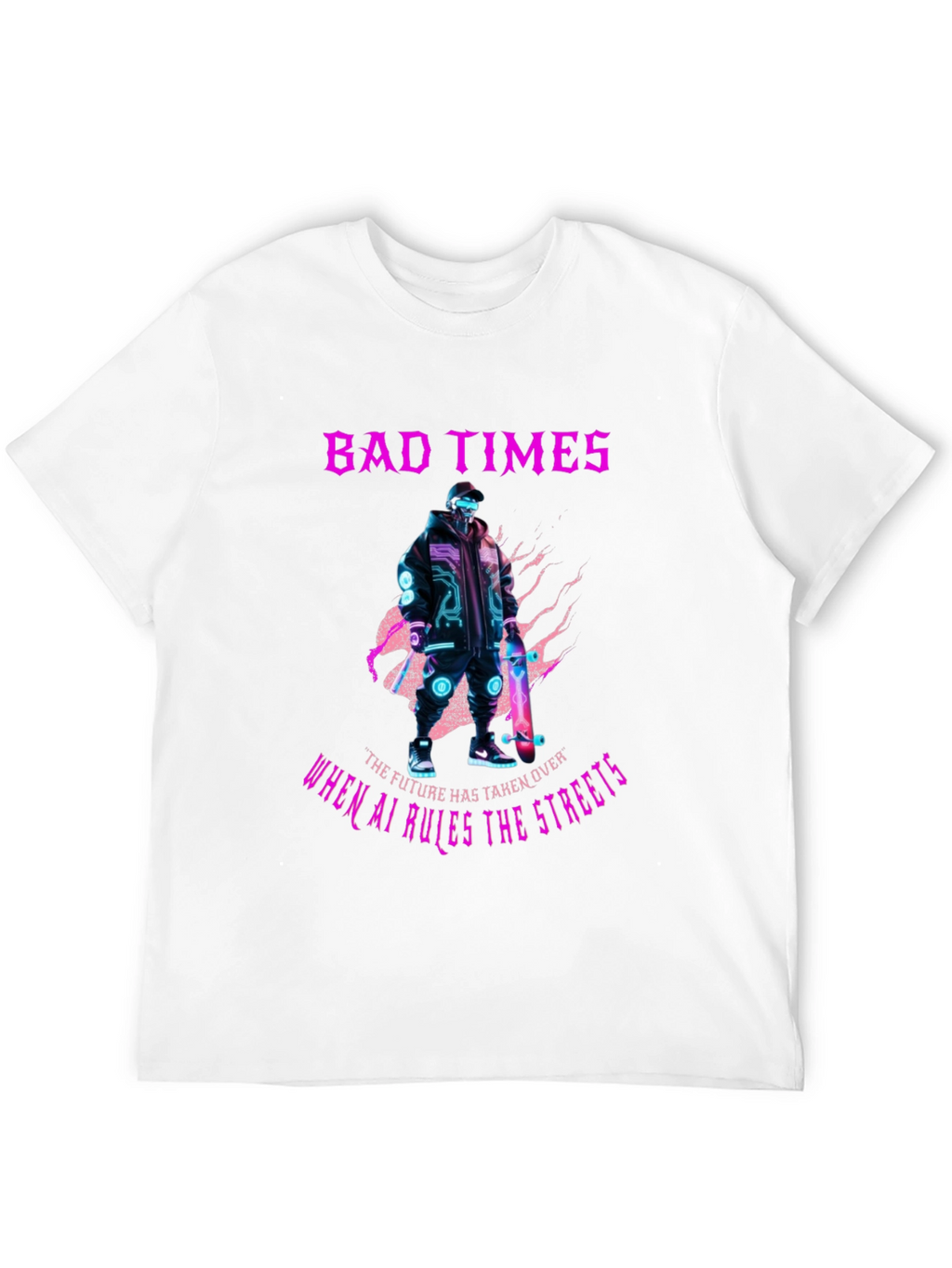 Cyberpunk AI T-Shirt - Bad Times Ahead