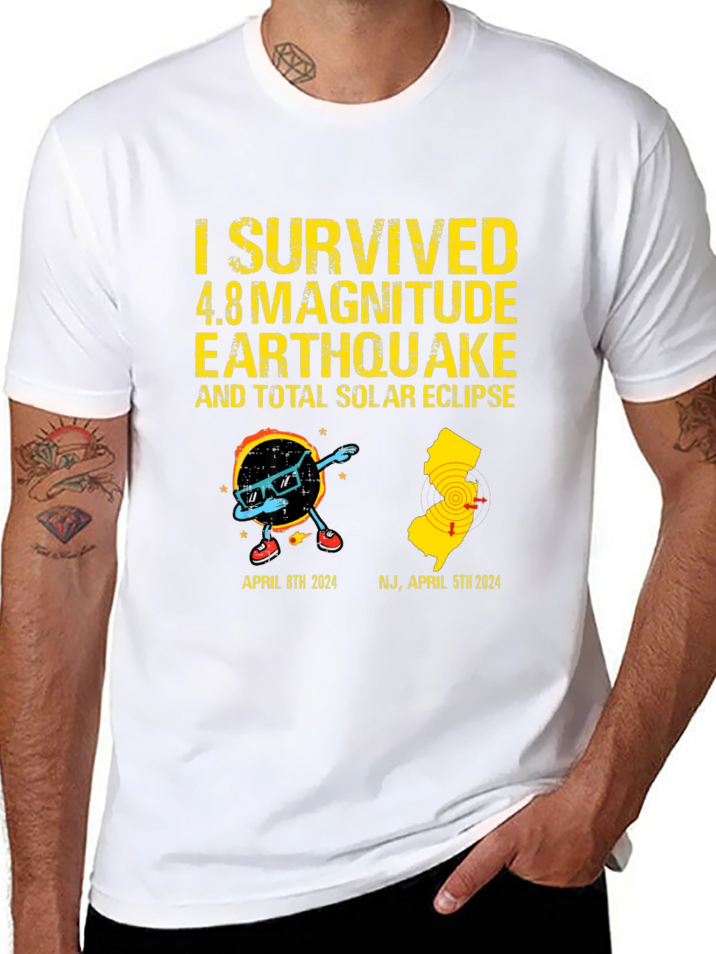 I Survived Earthquake & Solar Eclipse T-Shirt