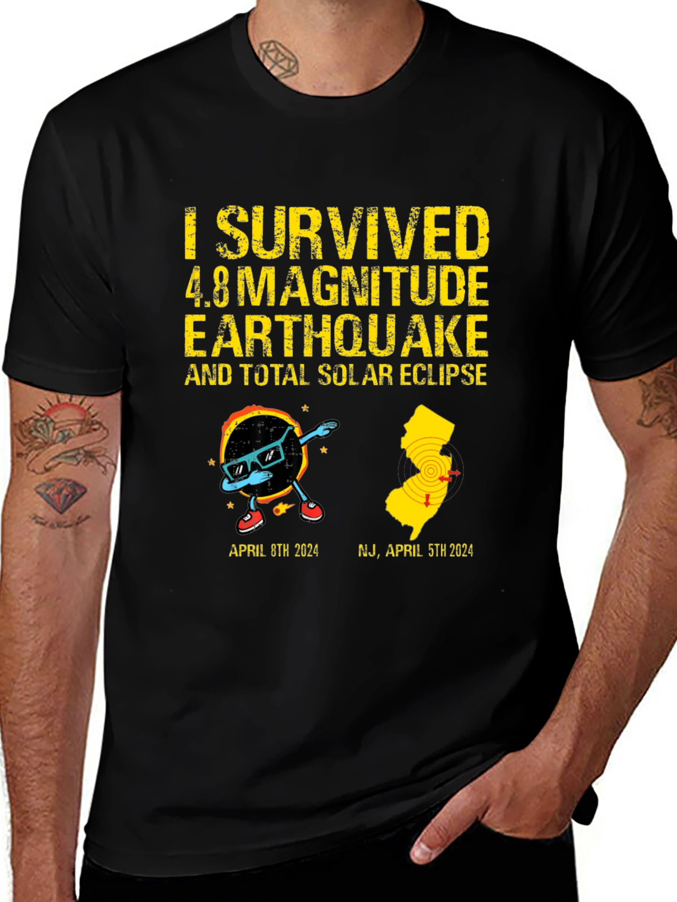 I Survived Earthquake & Solar Eclipse T-Shirt