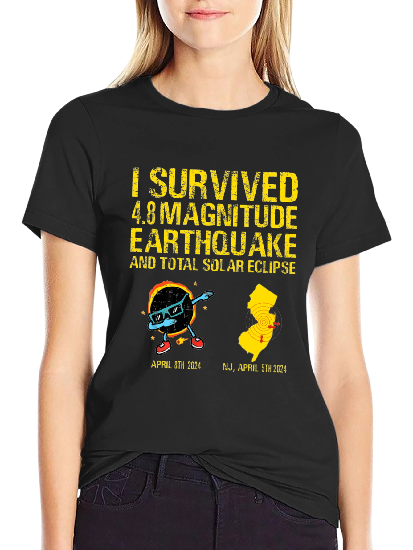 I Survived Earthquake & Solar Eclipse T-Shirt