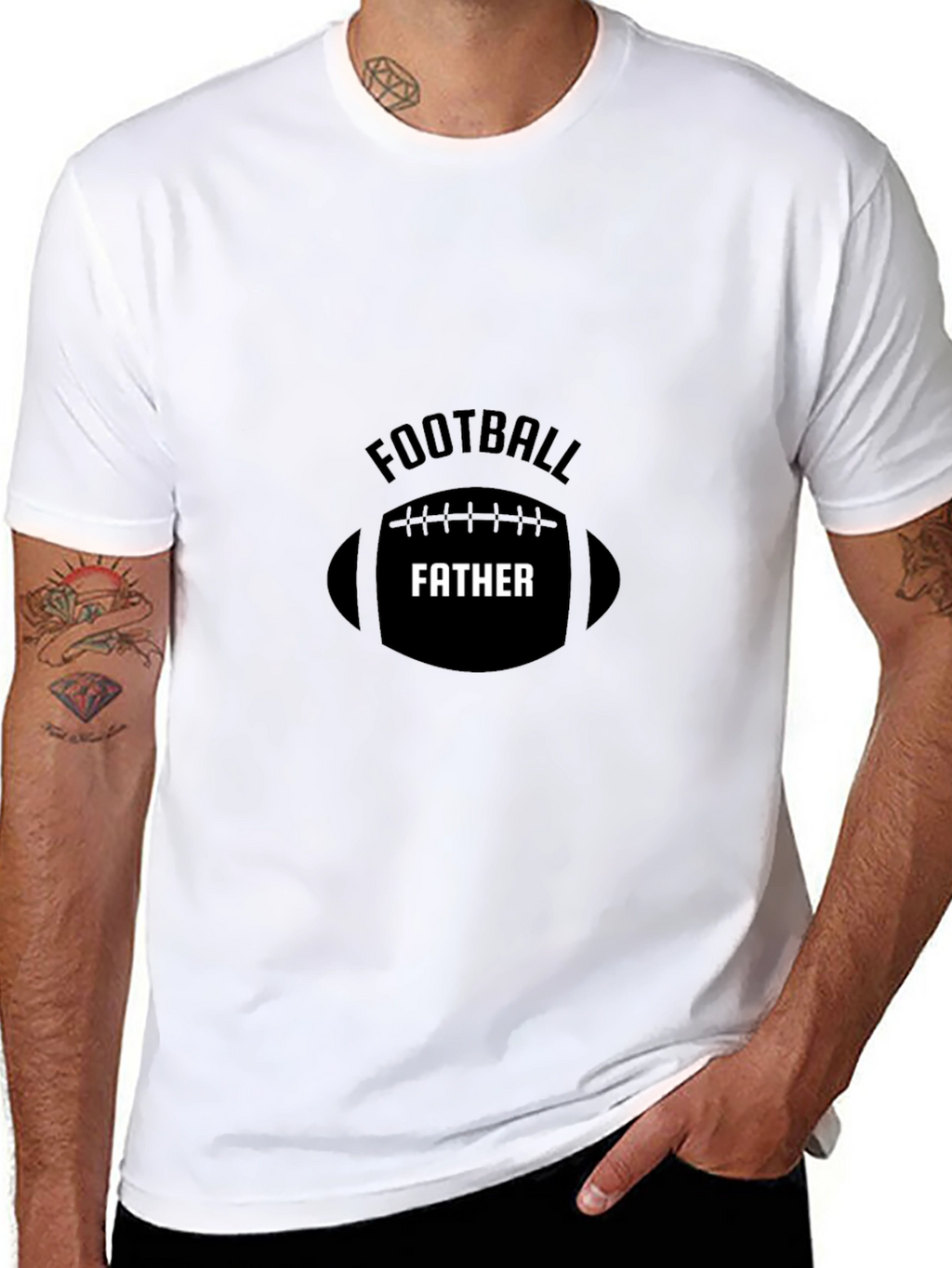 Football Father Graphic Tee - Black T-Shirt