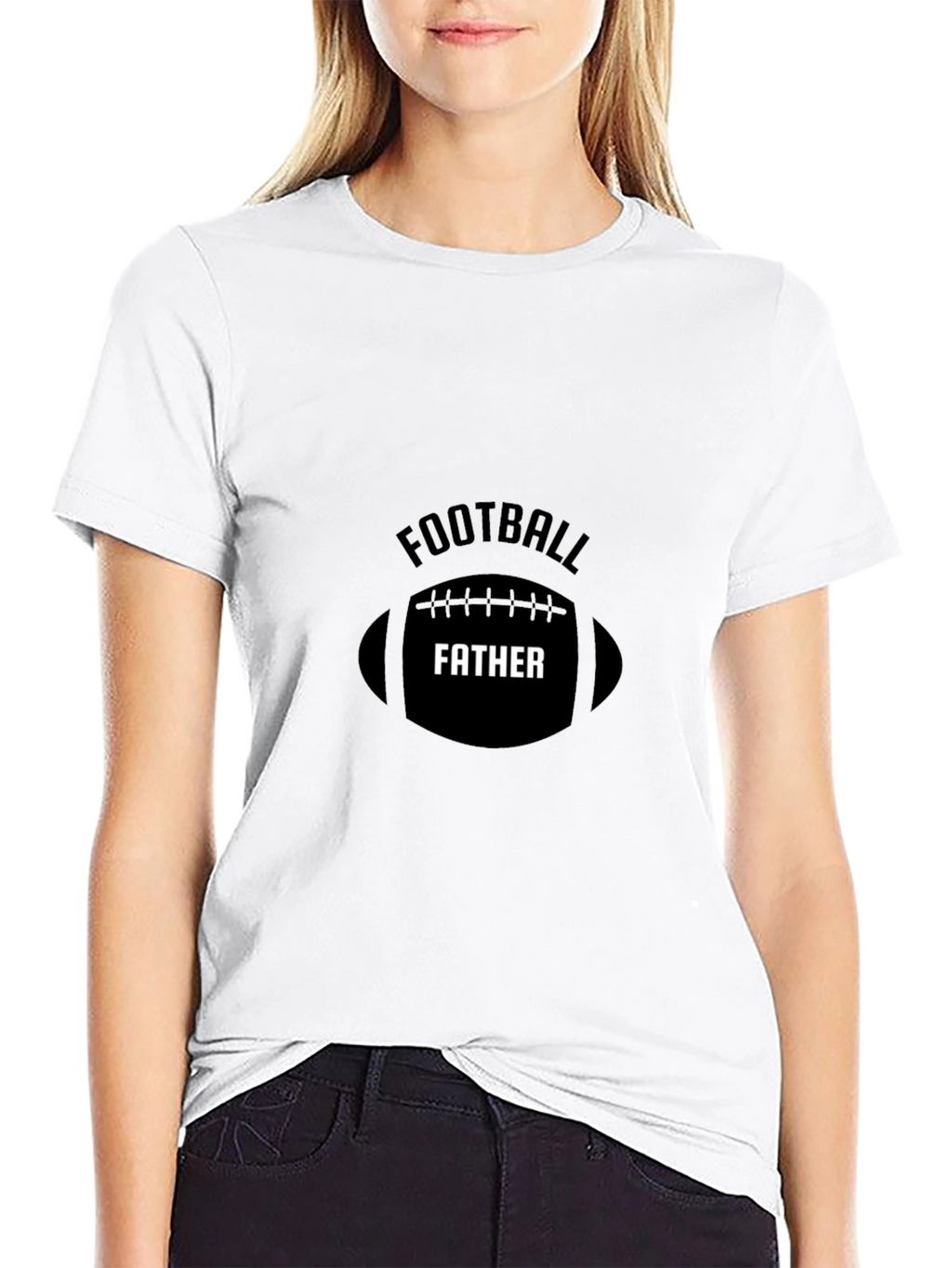 Football Father Graphic Tee - Black T-Shirt