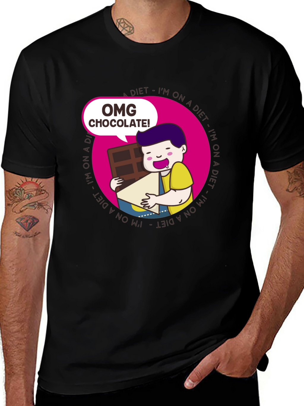 OMG Chocolate T-Shirt - Diet Humor Tee
