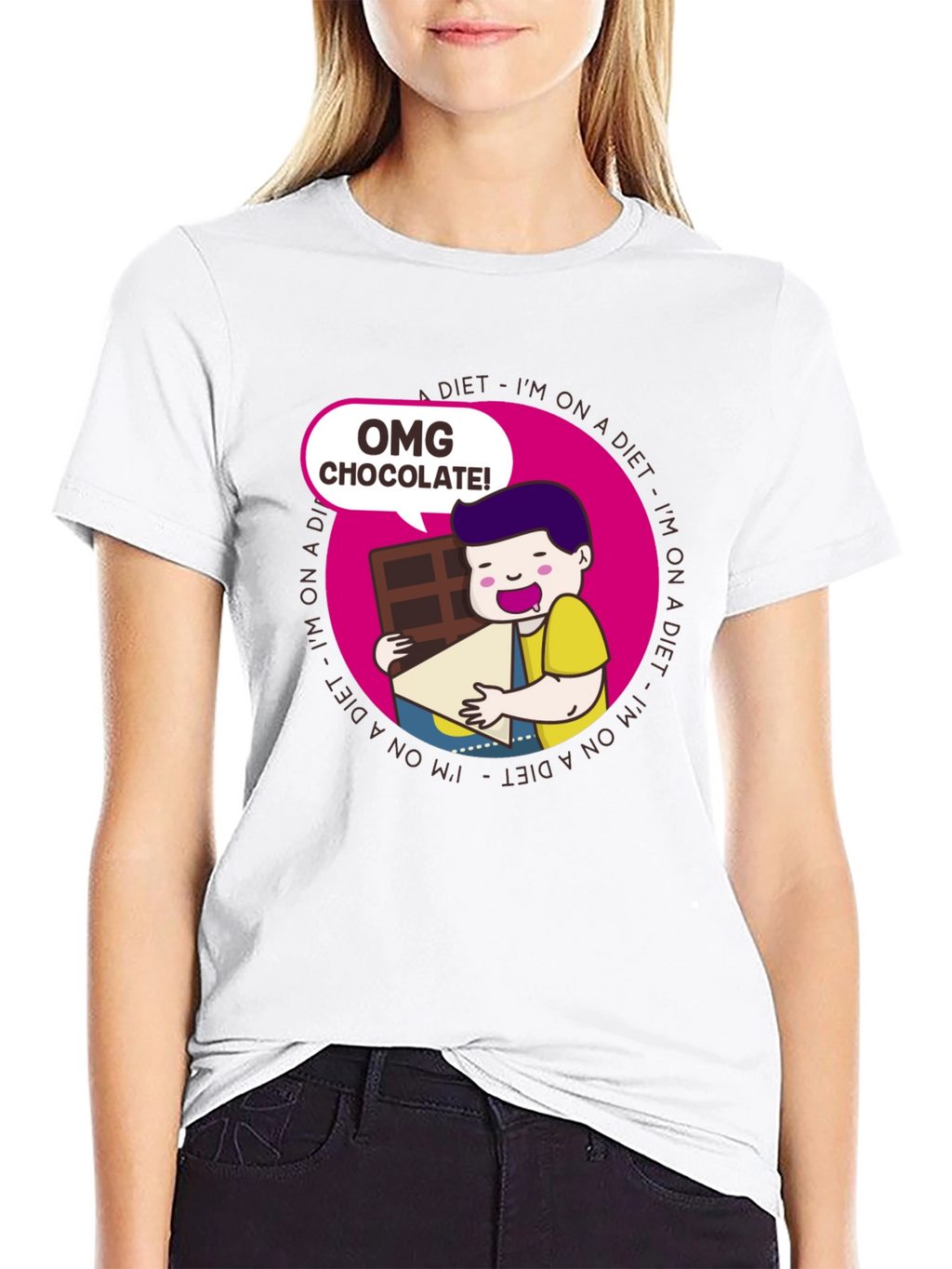 OMG Chocolate T-Shirt - Diet Humor Tee