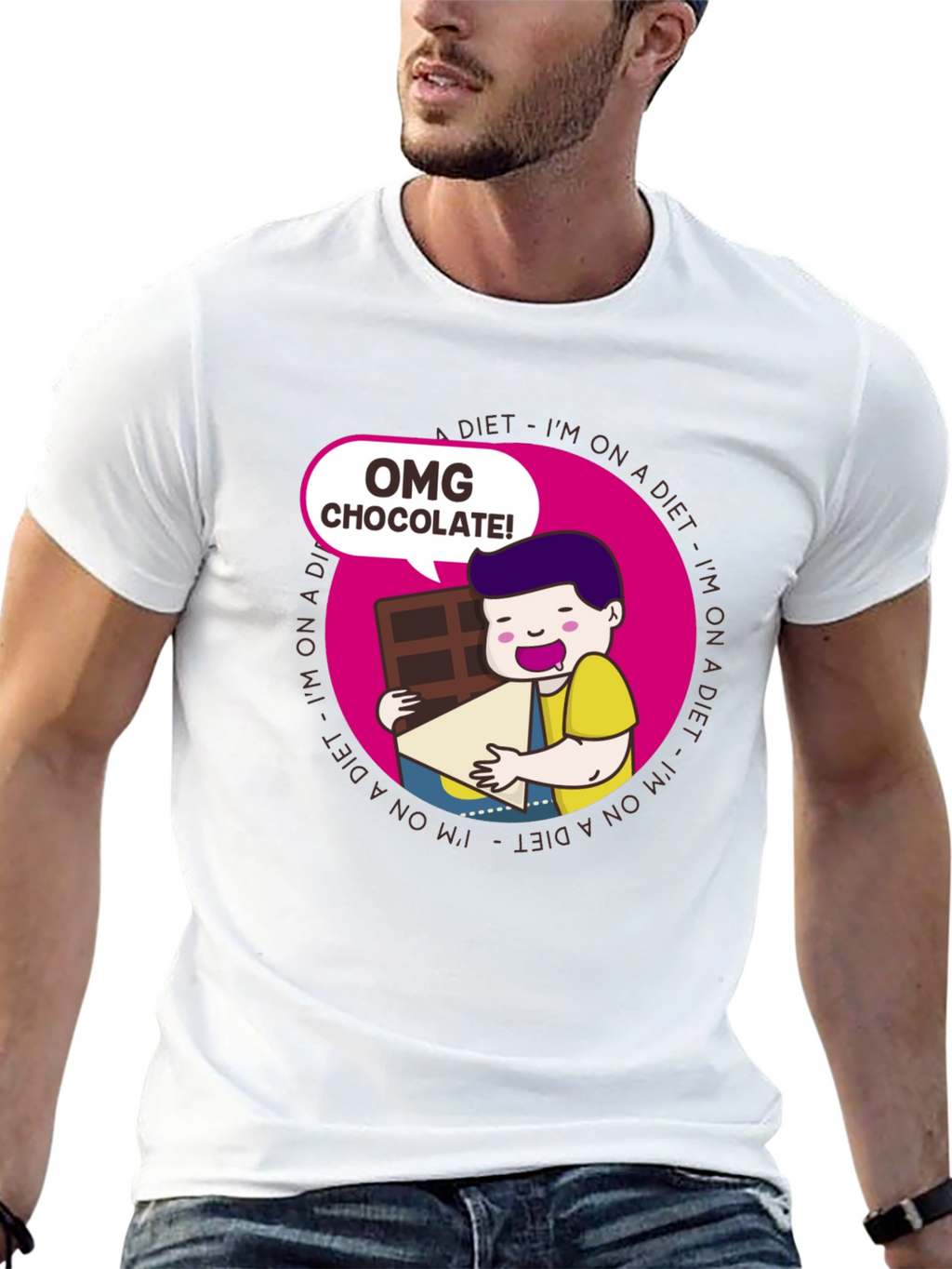 OMG Chocolate T-Shirt - Diet Humor Tee