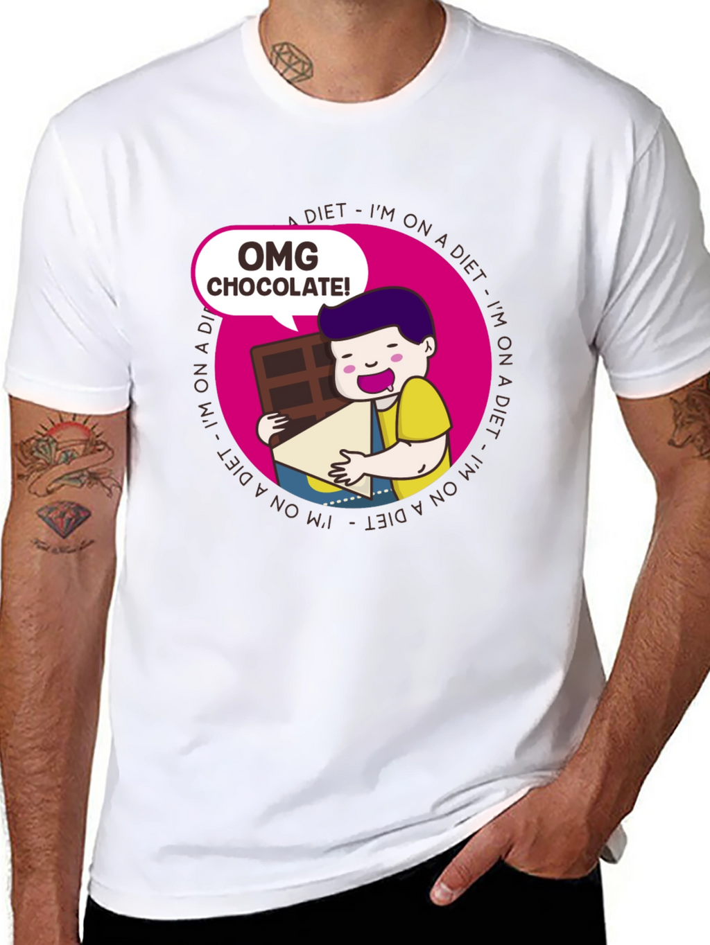 OMG Chocolate T-Shirt - Diet Humor Tee
