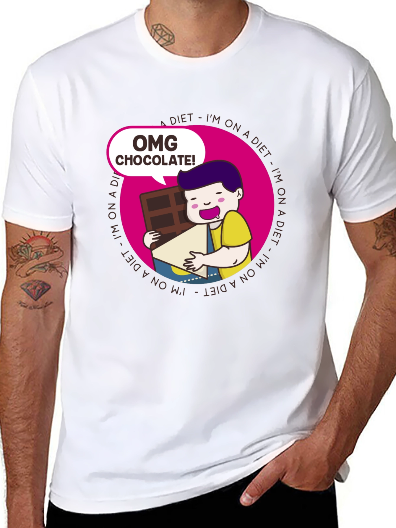 OMG Chocolate T-Shirt - Diet Humor Tee