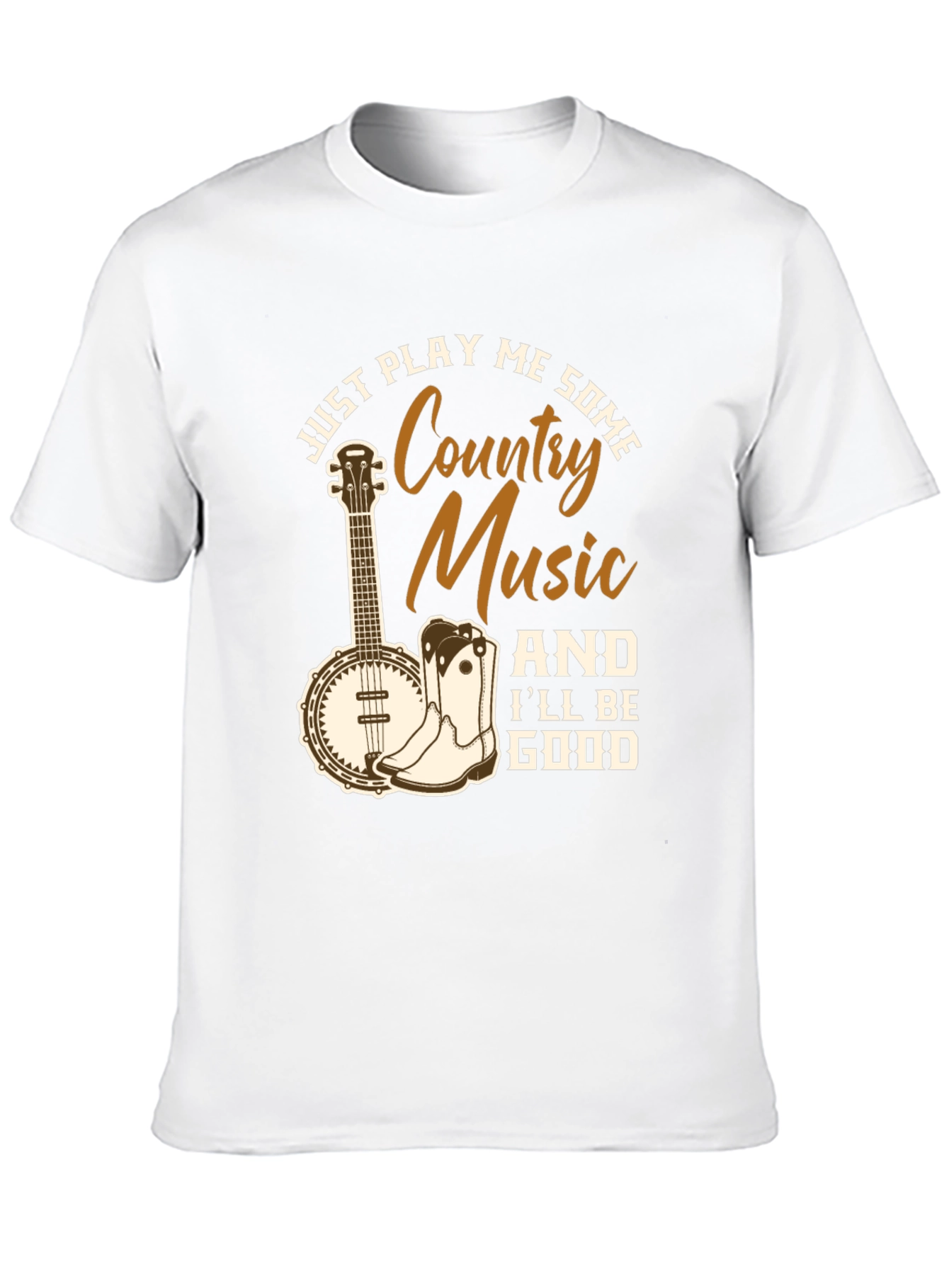 Country Music Graphic T-Shirt - Black