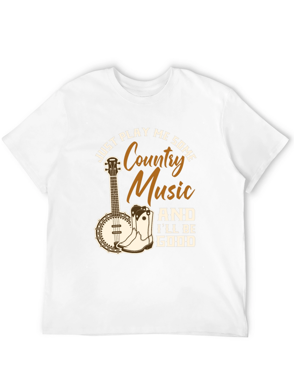 Country Music Graphic T-Shirt - Black