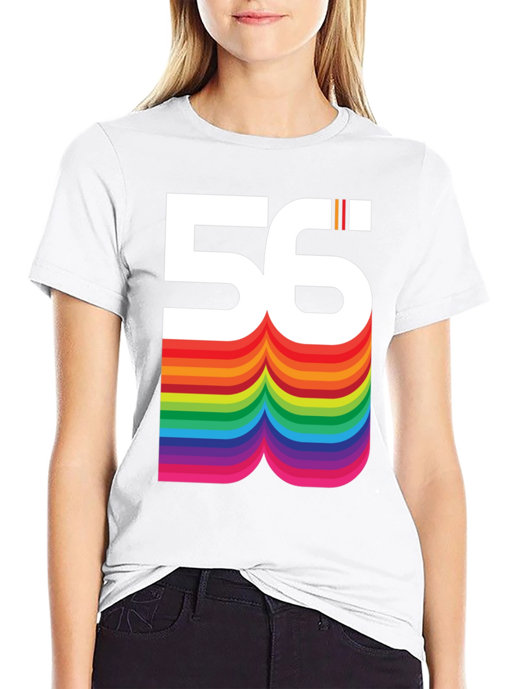 Retro Rainbow 56 Graphic T-Shirt