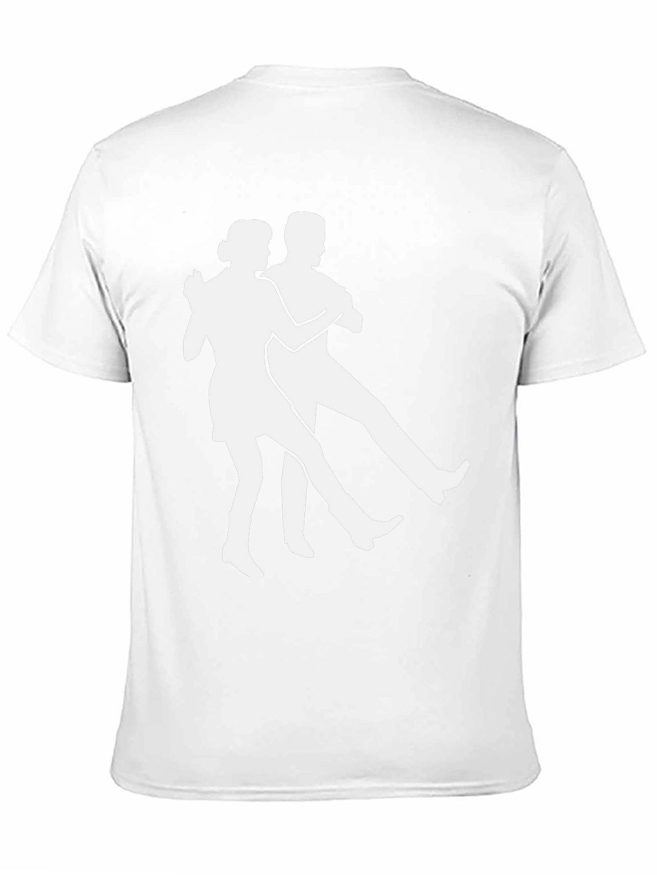 Dancing Duo Graphic Tee - Black Cotton T-Shirt