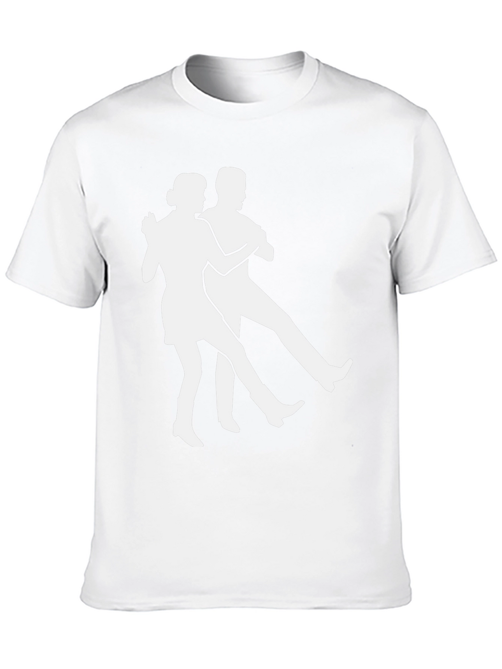 Dancing Duo Graphic Tee - Black Cotton T-Shirt