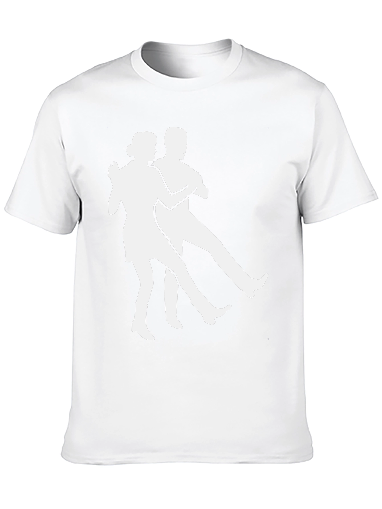 Dancing Duo Graphic Tee - Black Cotton T-Shirt