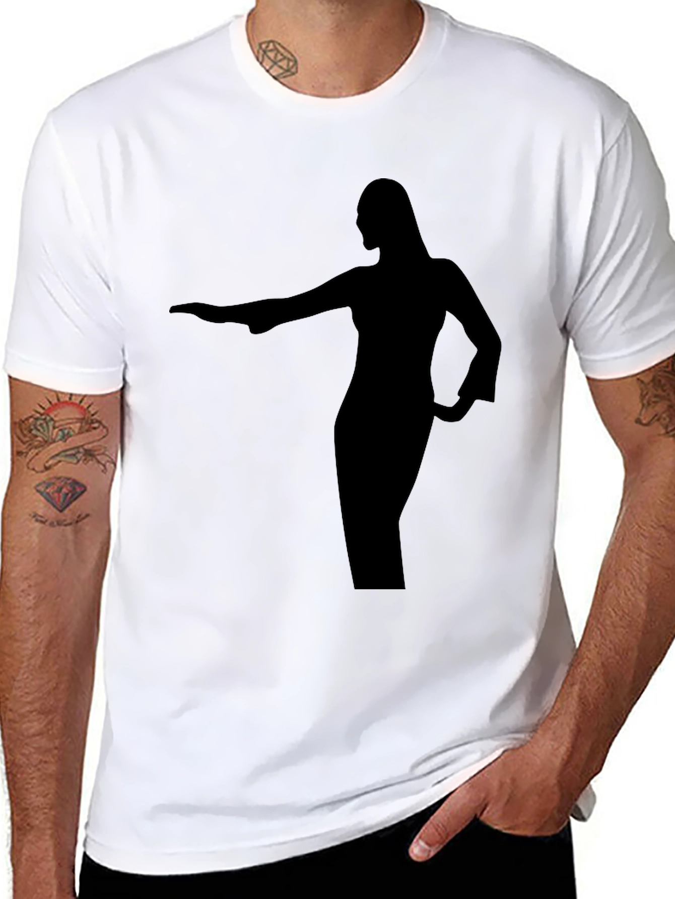 Silhouette Graphic Tee - Unisex Black T-Shirt