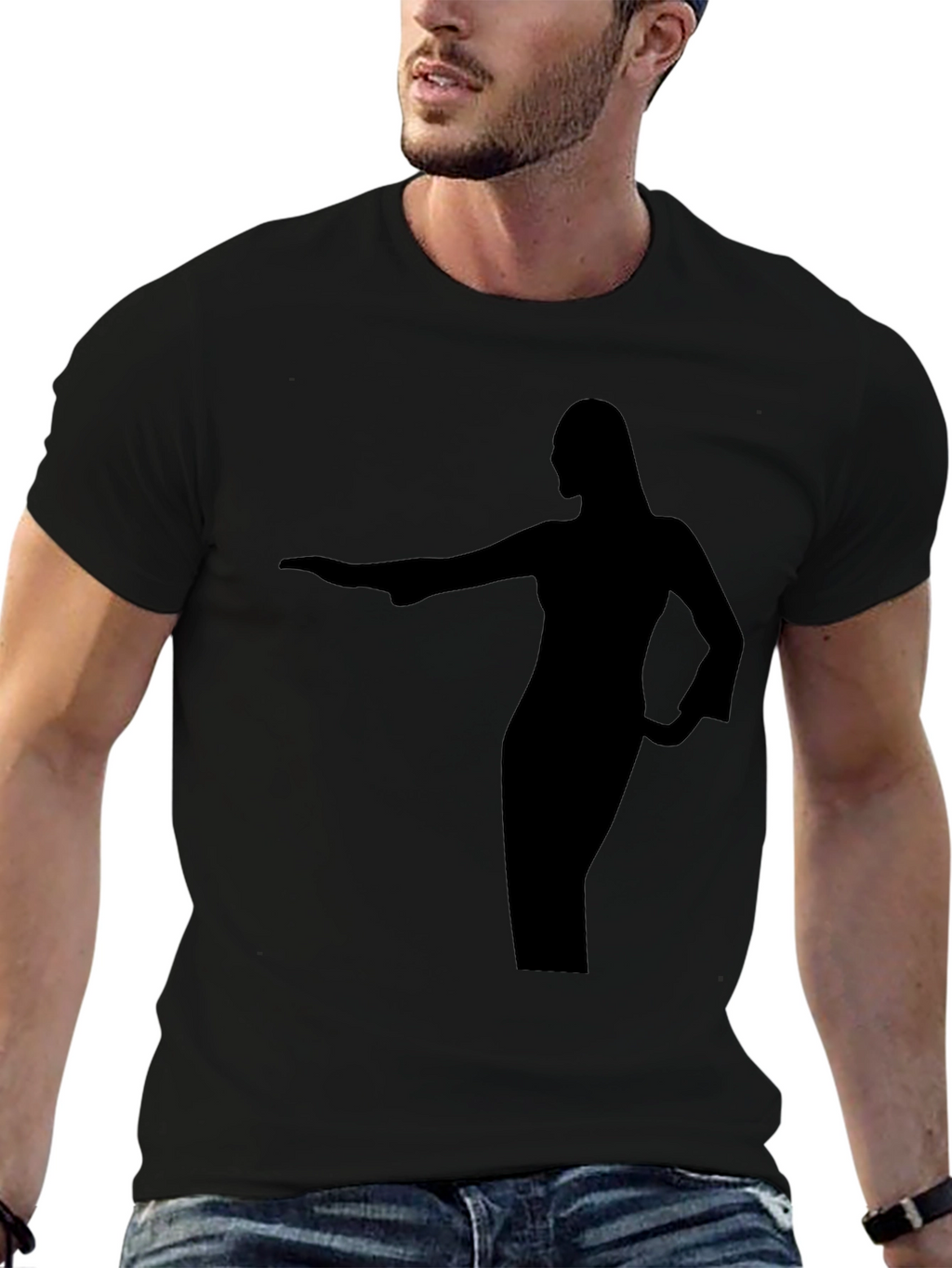 Silhouette Graphic Tee - Unisex Black T-Shirt