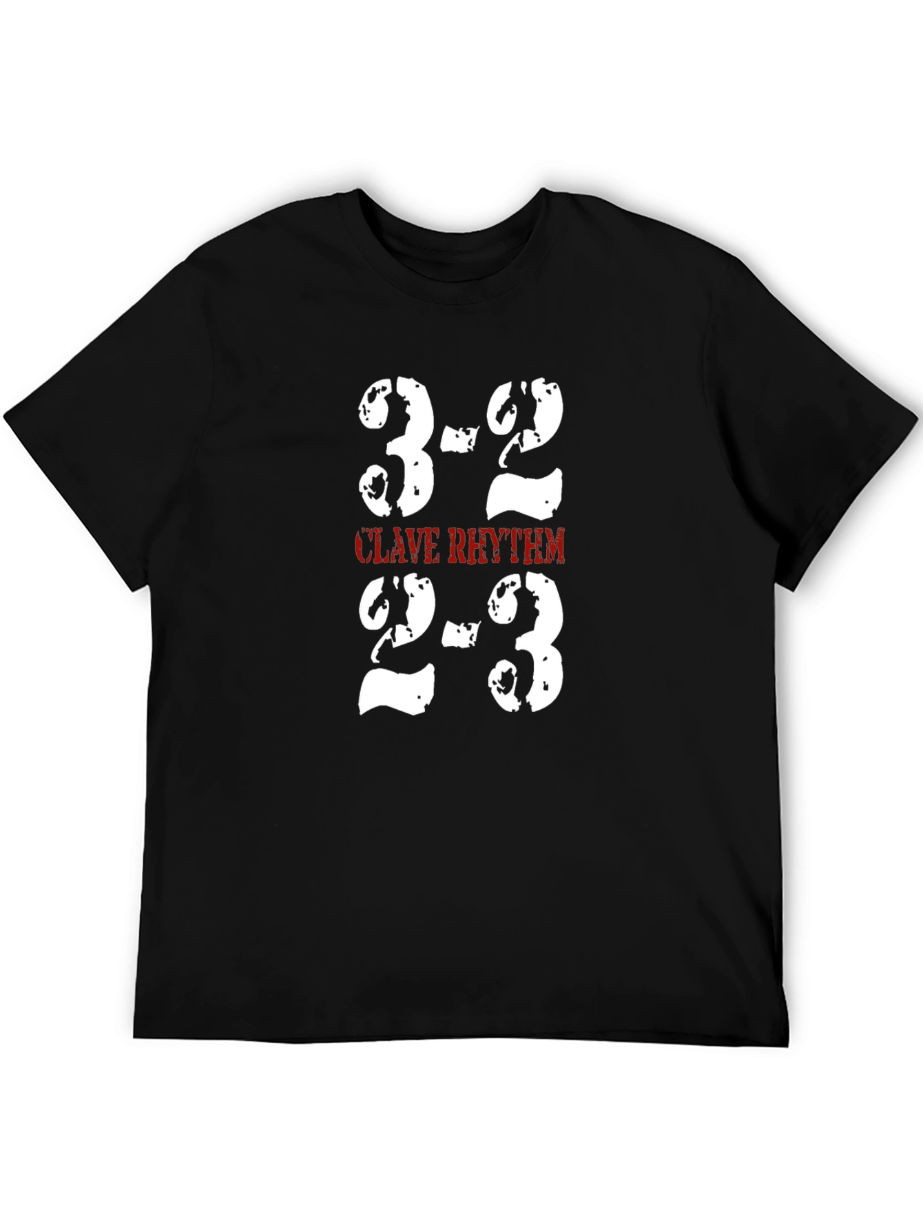 Clave Rhythm T-Shirt - 3-2 & 2-3 Music Tee