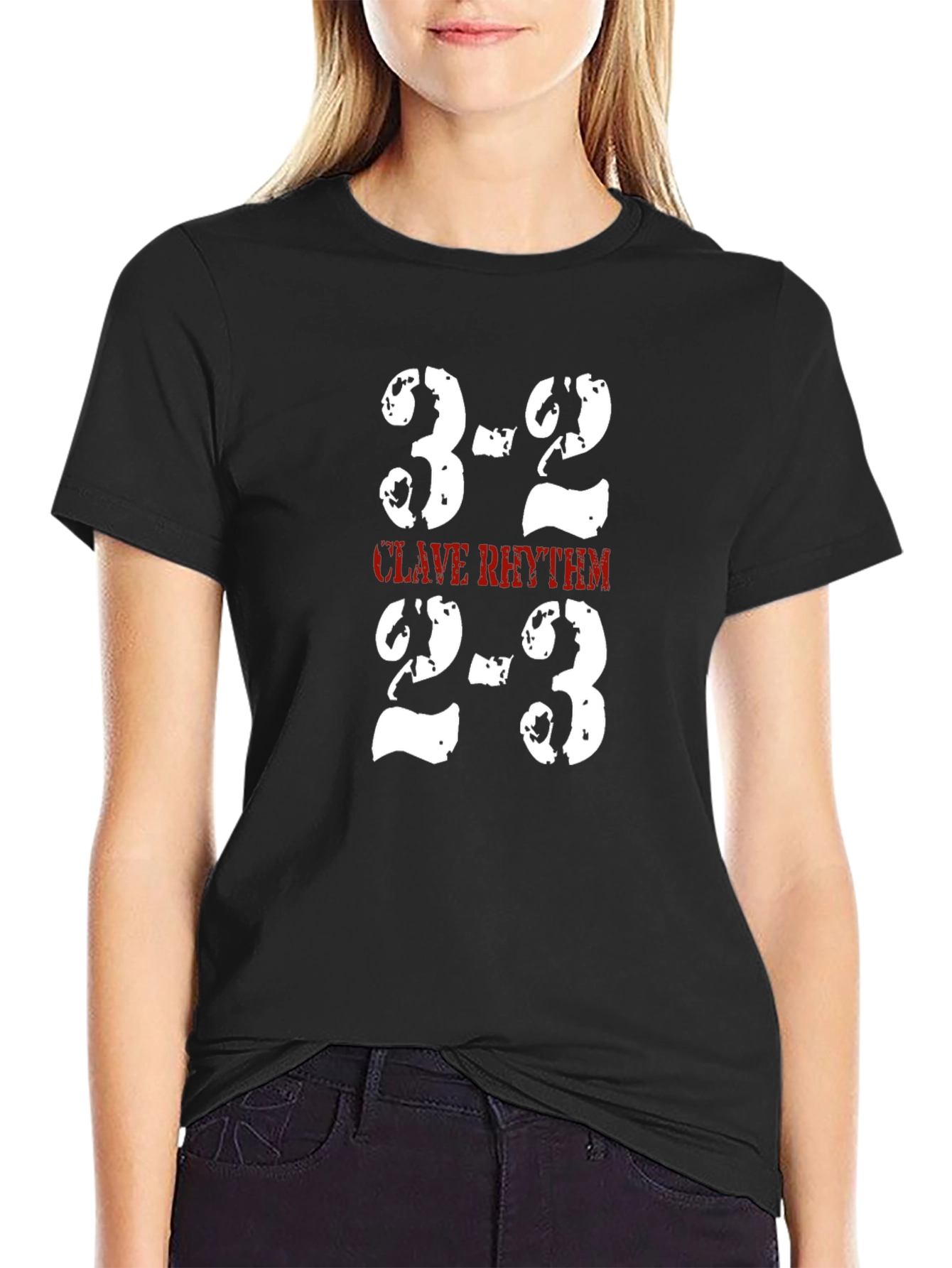 Clave Rhythm T-Shirt - 3-2 & 2-3 Music Tee