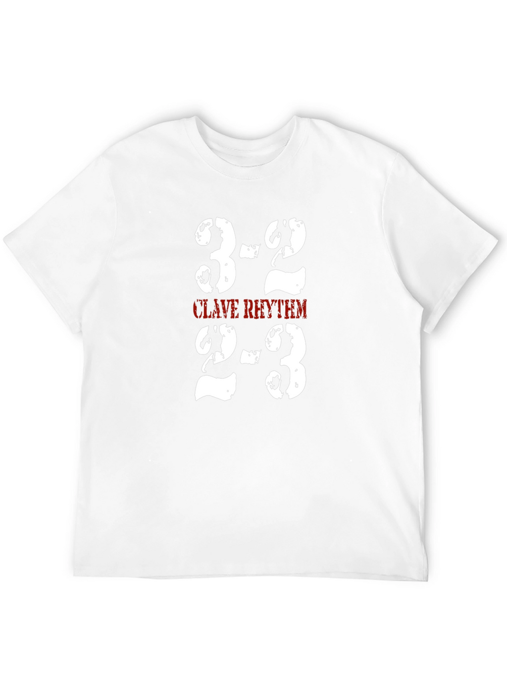 Clave Rhythm T-Shirt - 3-2 & 2-3 Music Tee