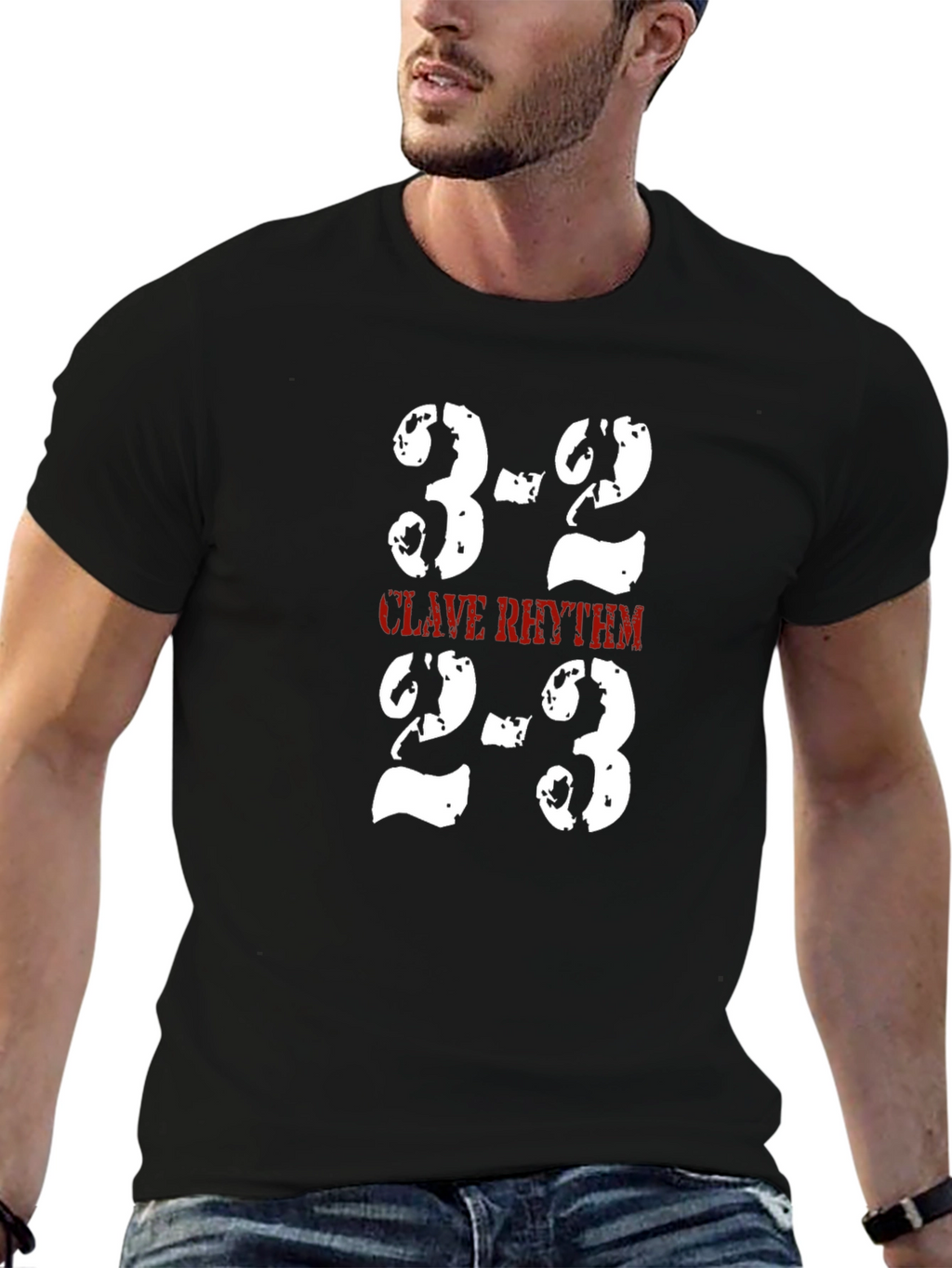 Clave Rhythm T-Shirt - 3-2 & 2-3 Music Tee
