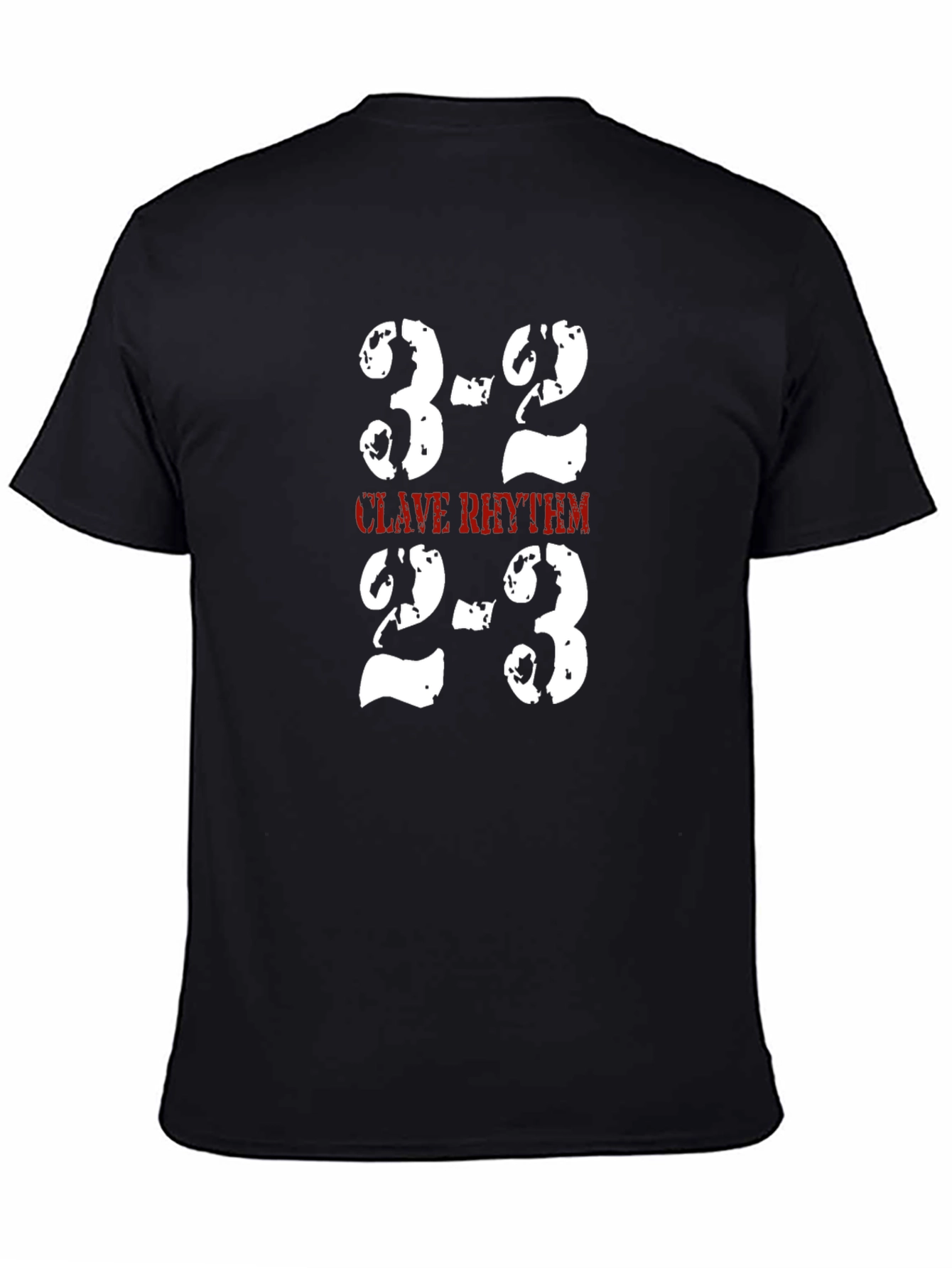 Clave Rhythm T-Shirt - 3-2 & 2-3 Music Tee