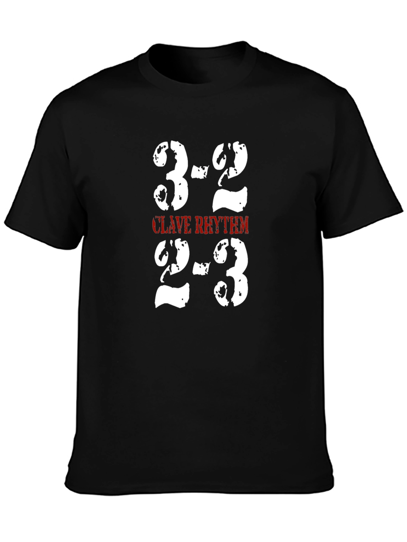 Clave Rhythm T-Shirt - 3-2 & 2-3 Music Tee