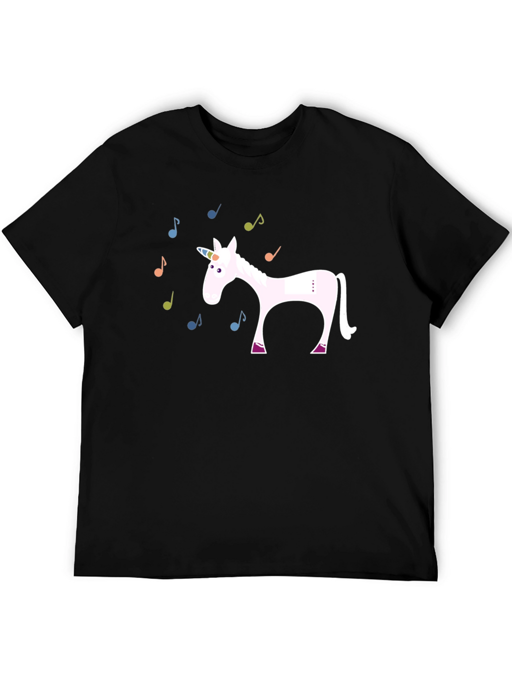 Unicorn Music Notes Graphic T-Shirt