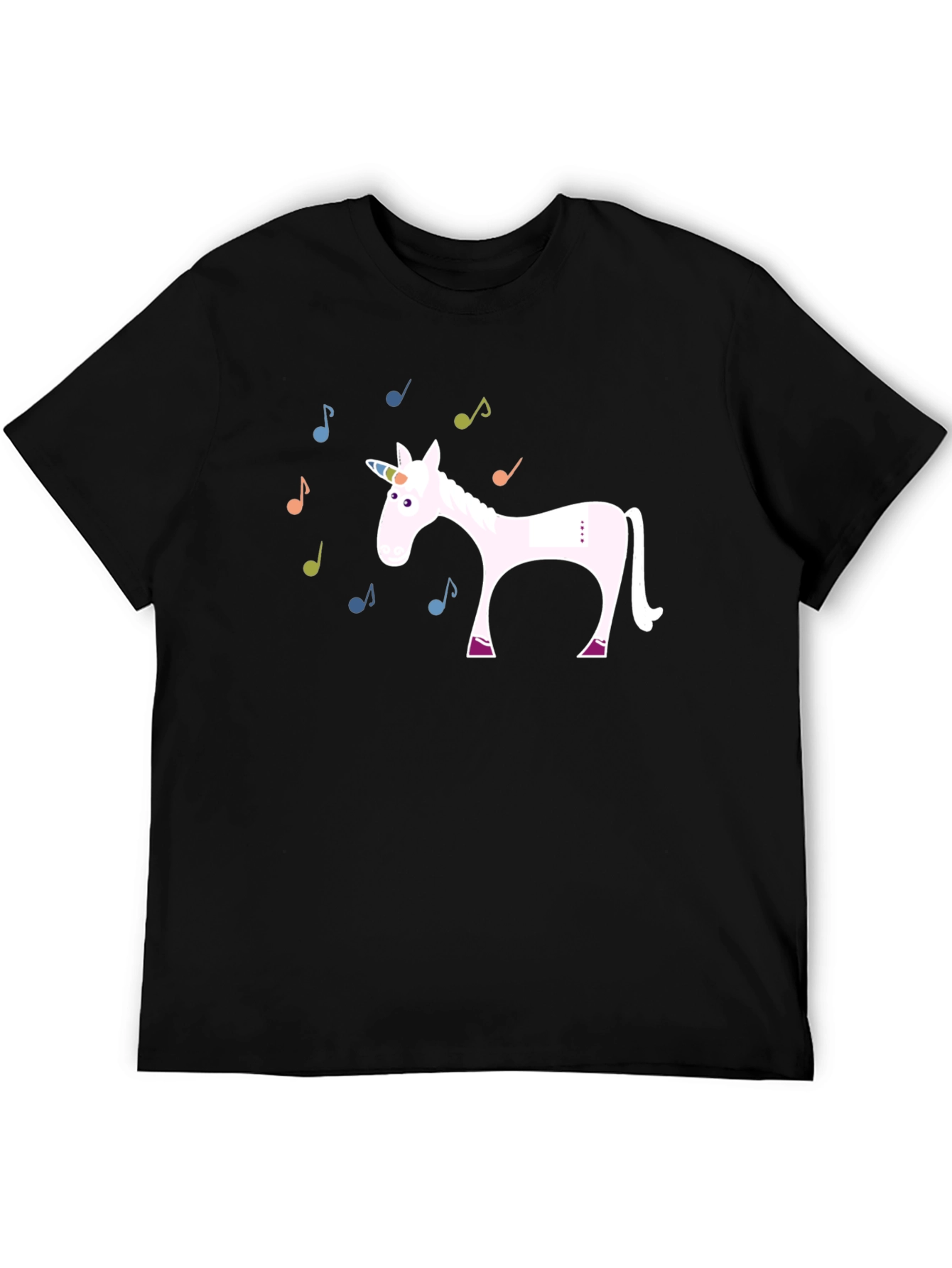 Unicorn Music Notes Graphic T-Shirt