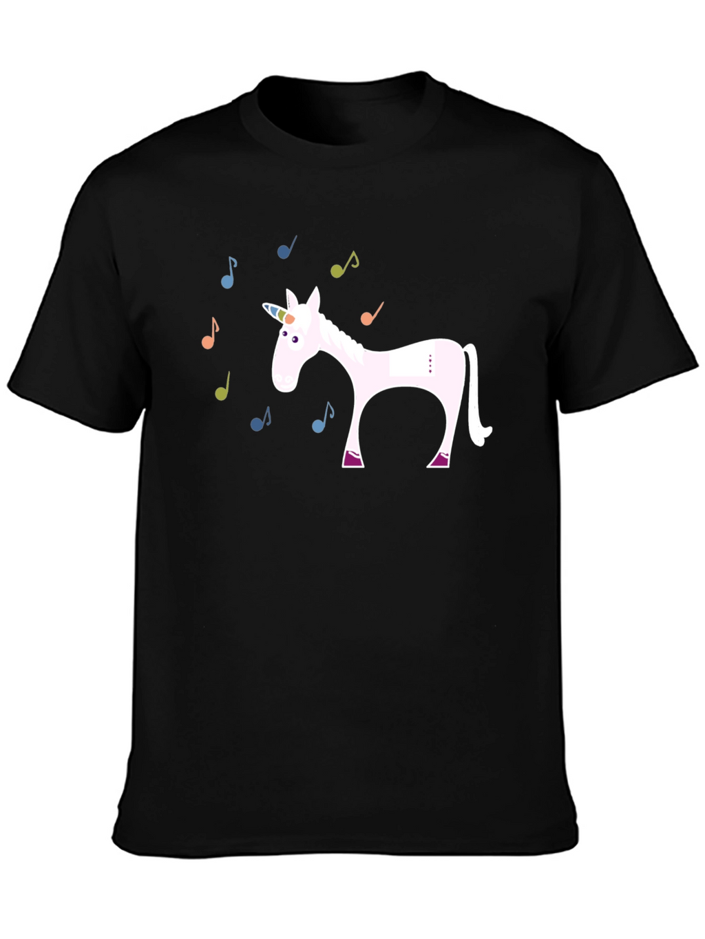 Unicorn Music Notes Graphic T-Shirt