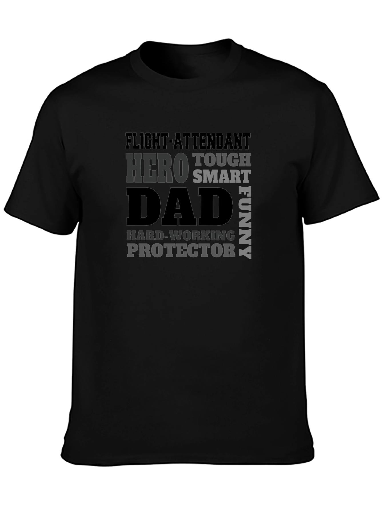 Flight Attendant Dad Hero Graphic T-Shirt
