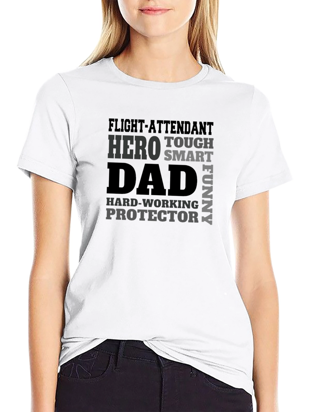 Flight Attendant Dad Hero Graphic T-Shirt