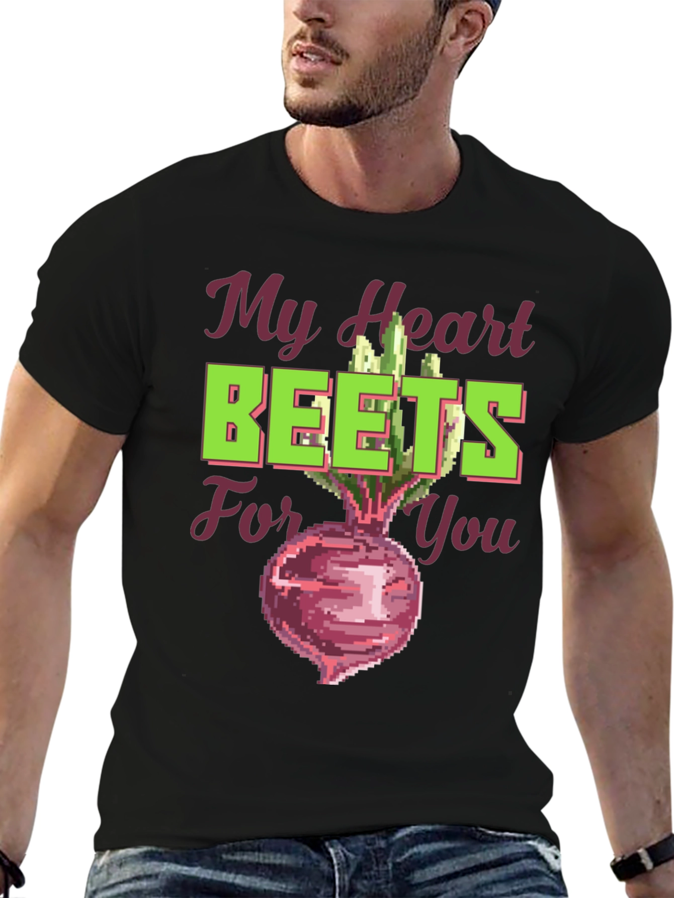 My Heart Beets For You Funny Graphic T-Shirt