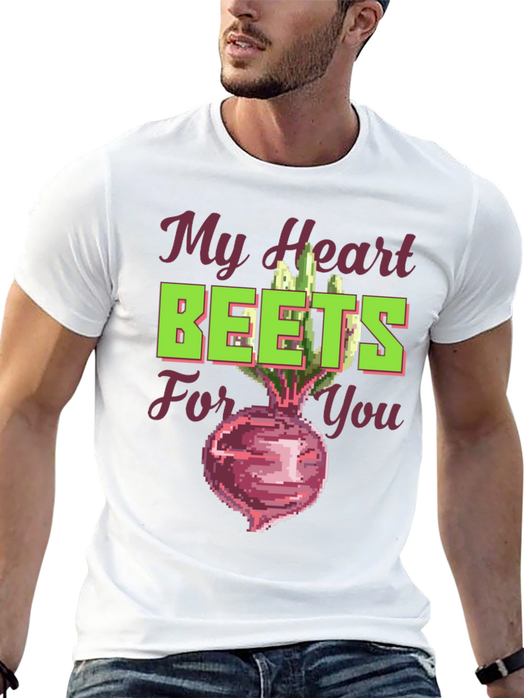 My Heart Beets For You Funny Graphic T-Shirt