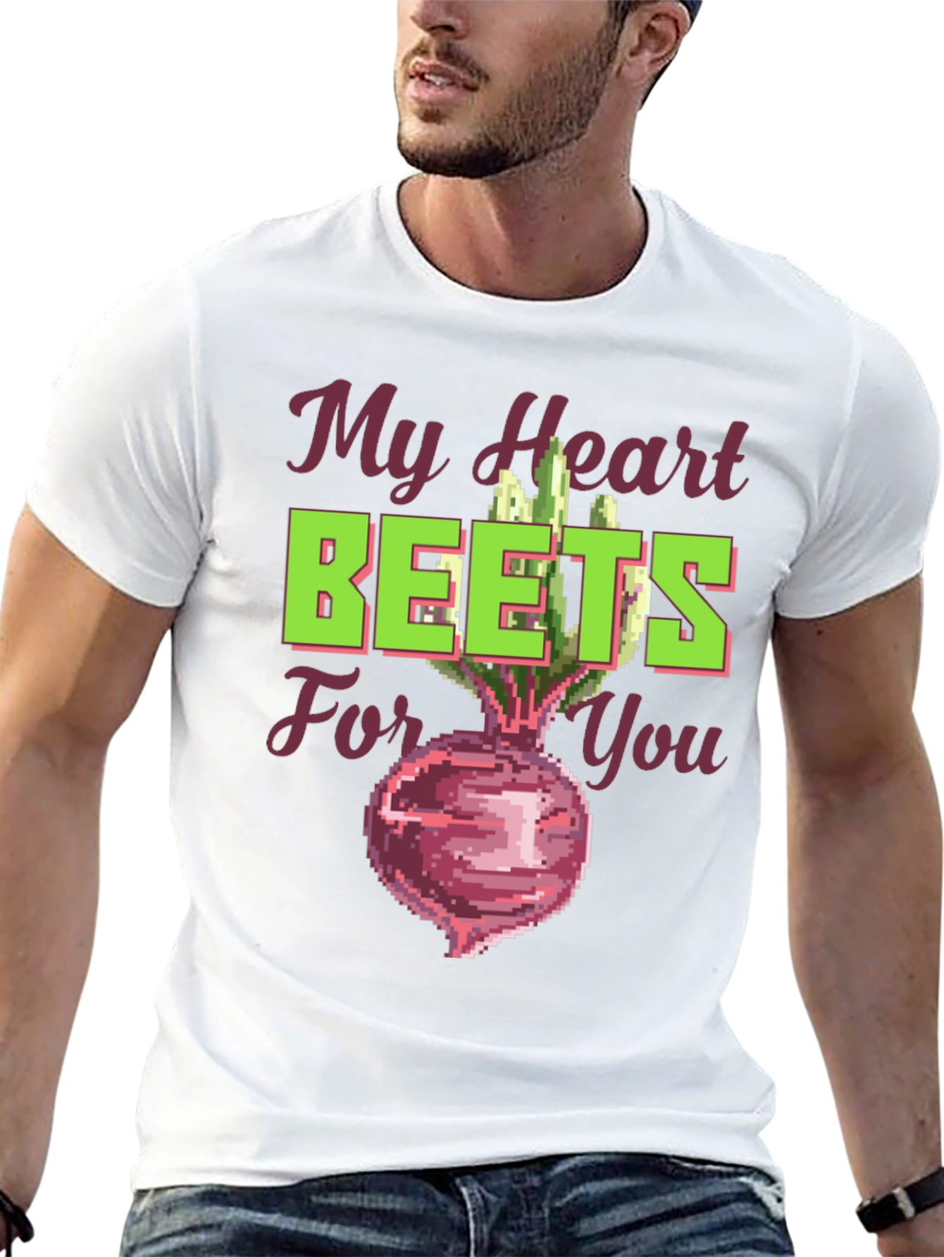 My Heart Beets For You Funny Graphic T-Shirt