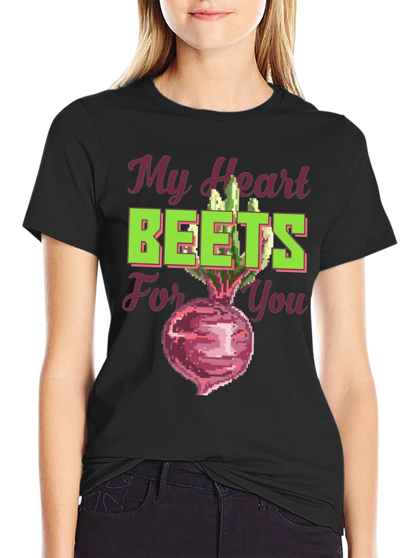 My Heart Beets For You Funny Graphic T-Shirt