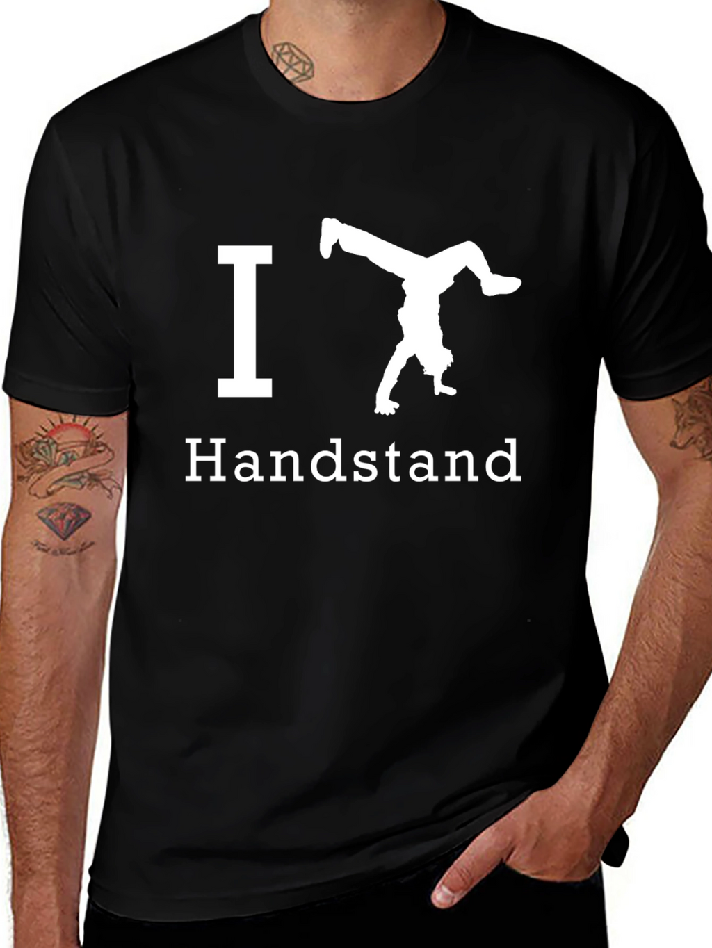 I Heart Handstands T-Shirt - Black Graphic Tee