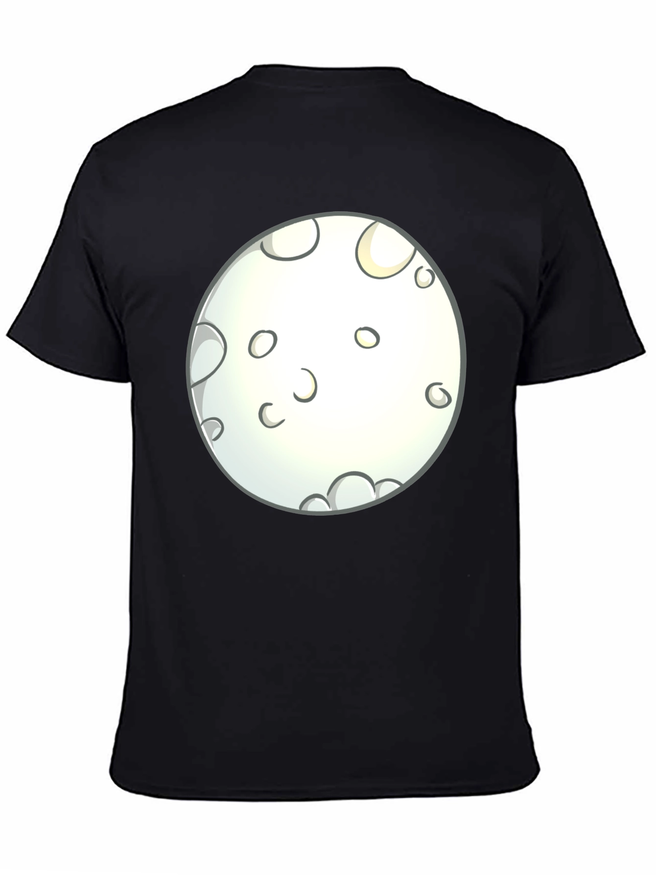 Moon Graphic Black T-Shirt - Casual Wear