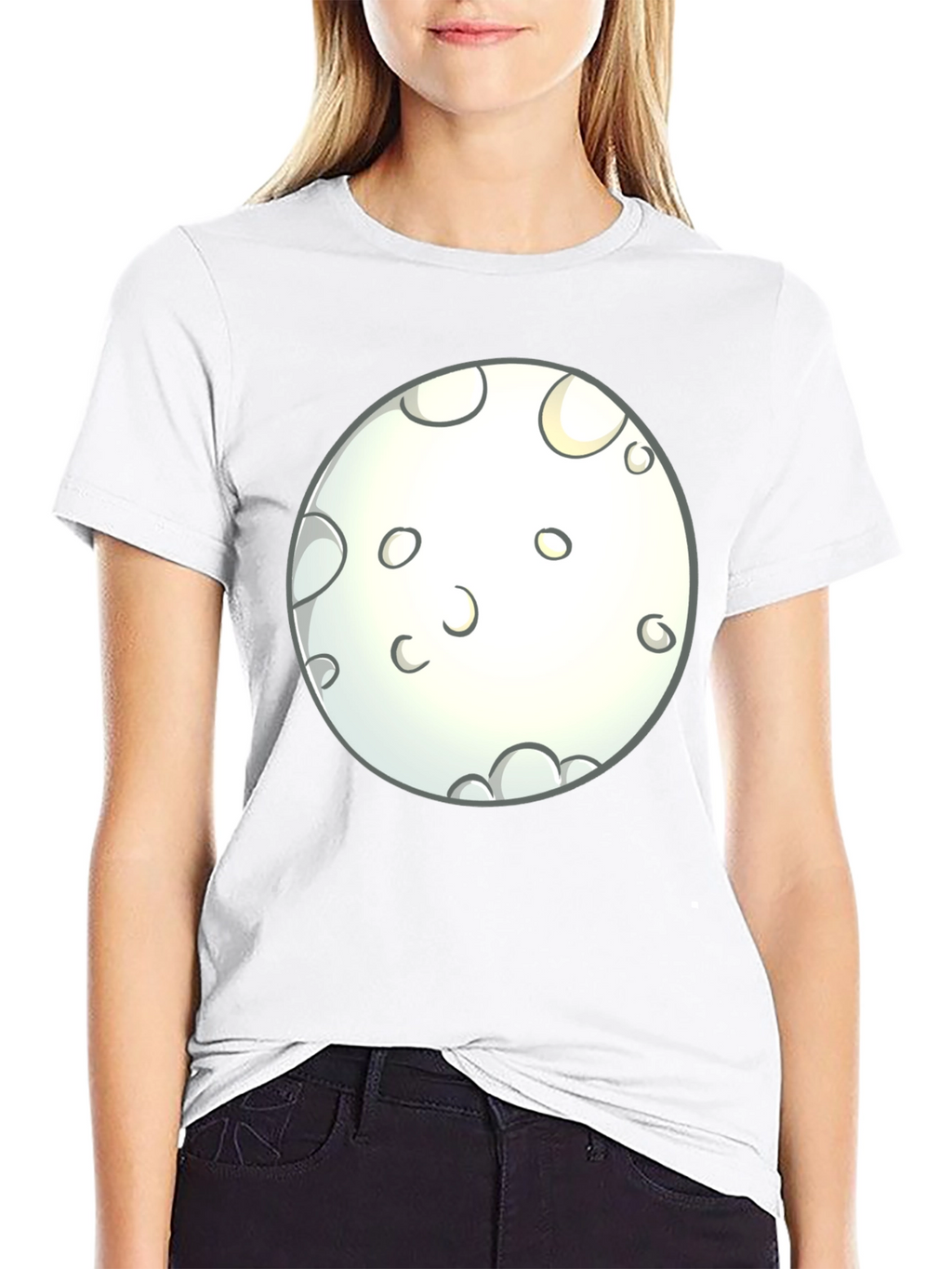 Moon Graphic Black T-Shirt - Casual Wear