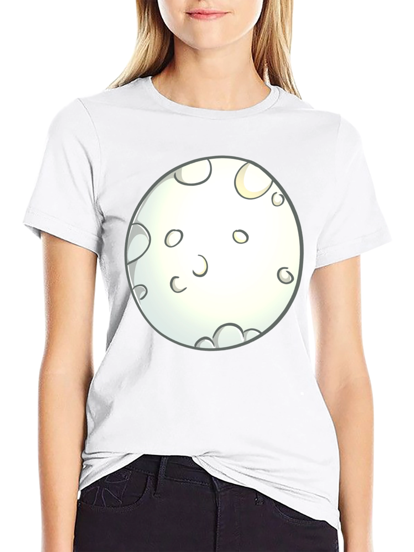 Moon Graphic Black T-Shirt - Casual Wear
